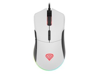 Mysz Genesis Krypton 290 RGB 6400 DPI programowalna gamingowa w białym kolorze
