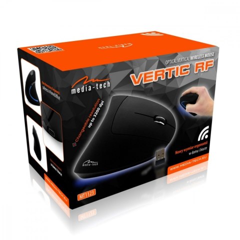 Mysz pionowa bezprzewodowa Media-Tech Vertic RF MT1123 ergonomiczna optyczna