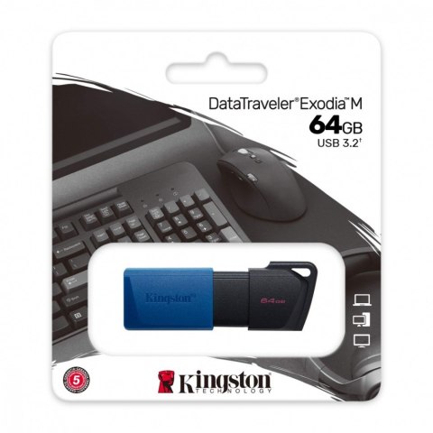 Pendrive Kingston DataTraveler Exodia M 64GB USB 3.2 wydajny przenośny