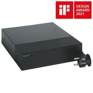 Przedłużacz TV ochronny Legrand 4x2P+Z 2m czarny 8 gniazd