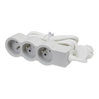 Przedłużacz Legrand 3x2P+Z 3m ultra płaski biało-szary