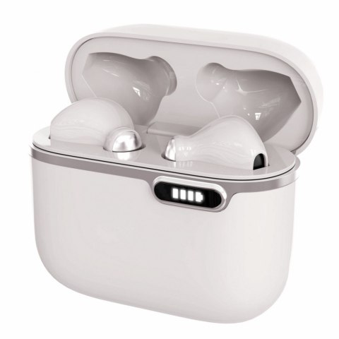 Słuchawki Bluetooth ART AP-TW-B4 TWS białe z mikrofonem USB-C