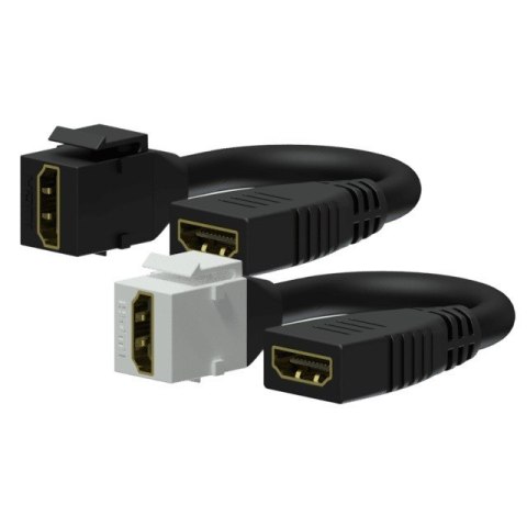Adapter Keystone HDMI A żeński na kablu biały VCK450 kompaktowy do AV