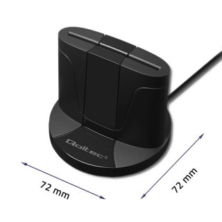 Czytnik kart chipowych Qoltec SCR-0632 USB typu C kompaktowy