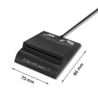 Czytnik kart chipowych Qoltec SCR-0636 USB typu C praktyczne rozwiązanie
