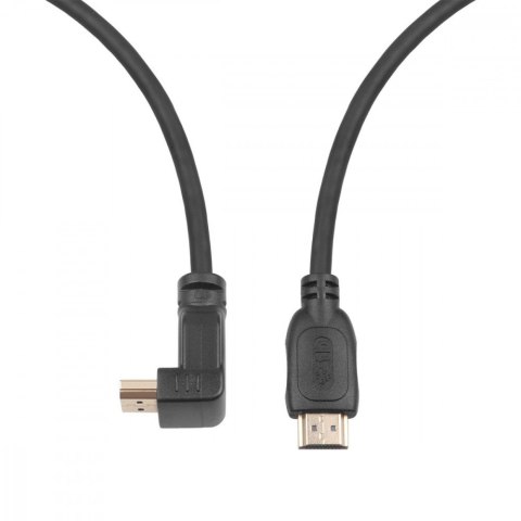 Kabel HDMI 2.0 pozłacany 1.8 m kątowy wysoka jakość 4K 60Hz