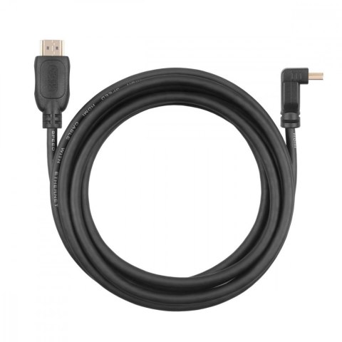 Kabel HDMI 2.0 pozłacany 1.8 m kątowy wysoka jakość 4K 60Hz