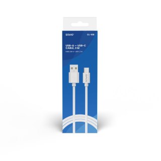 Kabel USB-A USB-C CL-168 3m 2A szybkie ładowanie dane