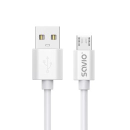 Kabel USB-A micro USB 3m 2A SAVIO CL-167 szybkie ładowanie