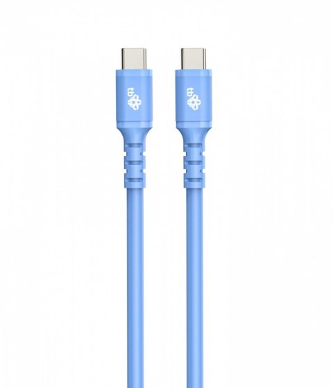 Kabel USB C silikonowy niebieski 1m szybkie ładowanie 60W