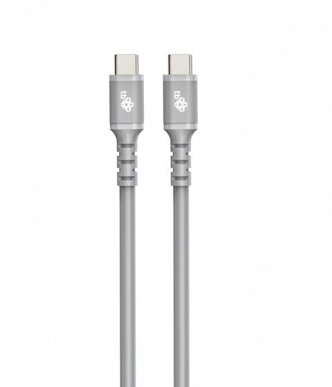 Kabel USB C silikonowy szary 1m 60W szybkie ładowanie
