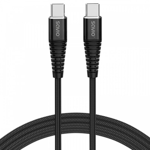 Kabel USB typu C 5A 2m Savio CL-160 szybki do ładowania i transmisji danych