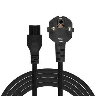 Kabel zasilający Savio CL-158 koniczynka 3m uniwersalny czarny
