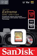Karta pamięci SanDisk Extreme SDXC 128GB 180MB/s V30 wodoodporna