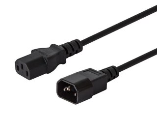 Przedłużacz zasilający Savio 1,2m C14-C13 uniwersalny kabel do biura