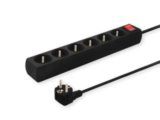 Listwa zasilająca Savio LZ-04 6 gniazd 5m z uziemieniem czarna