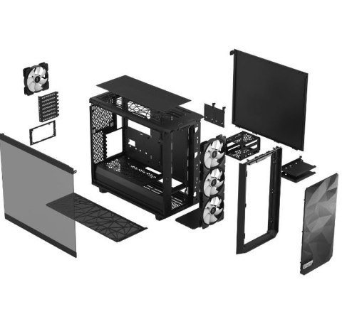 Obudowa Fractal Design Meshify 2 Lite RGB czarna szklana Midi Tower