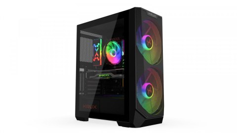 Obudowa Krux Vortex RGB przewiewna z wentylatorami 200 mm