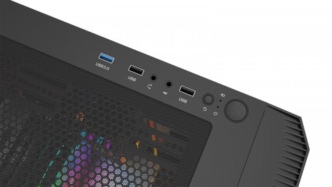 Obudowa Krux Vortex RGB przewiewna z wentylatorami 200 mm
