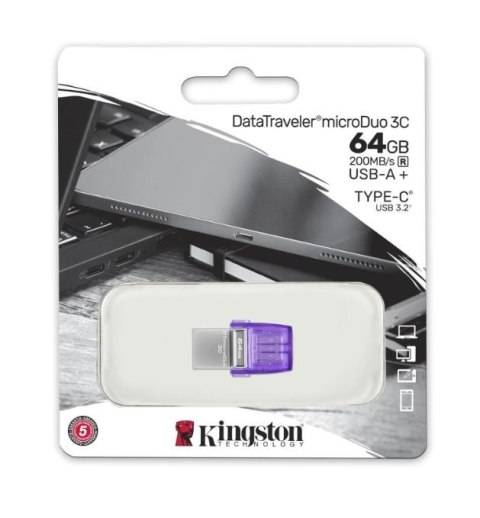 Pendrive Kingston DataTraveler MicroDuo 3C 64GB USB-A USB-C szybki