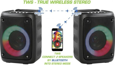 Głośnik Bluetooth Rebeltec STAGE 180 przenośny 18W z RGB i karaoke