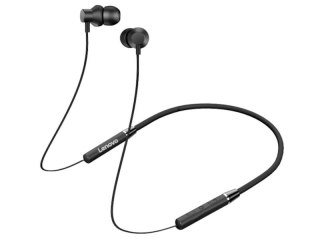 Słuchawki douszne Bluetooth Lenovo HE05 czarne bezprzewodowe 8h słuchania