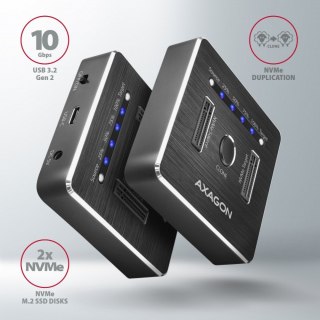 Stacja dokująca AXAGON ADSA-M2C NVMe Clone Master USB-C 10 Gbps dla 2 dysków
