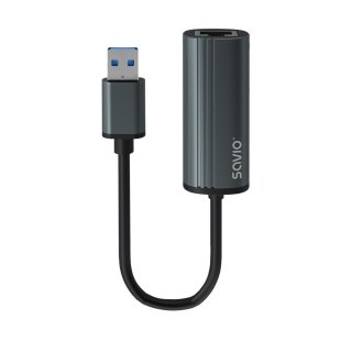 Adapter SAVIO AK-55 USB-A do RJ45 Gigabit Ethernet lekki