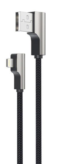 Kabel AUKEY CB-AL04 USB Lightning 1m nylonowy kątowy MFi szybkie ładowanie