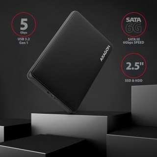 Obudowa AXAGON EE25-SL zewnętrzna 2.5 USB 3.2 Gen 1 czarna hdd ssd