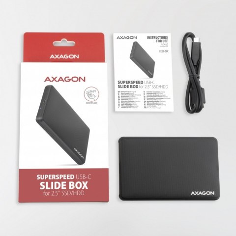 Obudowa zewnętrzna AXAGON EE25-SLC USB-C 3.2 Gen 1 dla dysków 2.5"