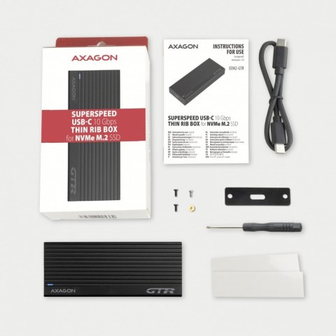 Obudowa AXAGON EEM2-GTR aluminiowa USB-C 3.2 Gen 2 dla M.2 NVMe SSD