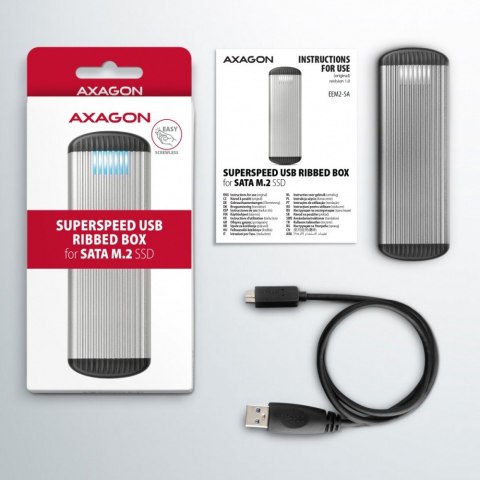 Obudowa zewnętrzna AXAGON EEM2-SA USB 3.2 Gen 1 aluminium M.2 SSD