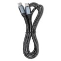 Kabel USB 2.0 typ C 100W QC 3.0 PD 1m czarny szybkie ładowanie