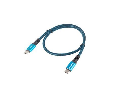 Kabel USB-C M/M USB4 0.5m 100W 8K 60HZ Lanberg czarno-niebieski
