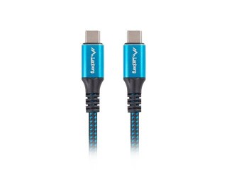 Kabel Lanberg USB-C M/M USB4 1.2m 100W 8K czarno-niebieski