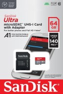 Karta SanDisk Ultra microSDXC 64GB 140MB/s A1 z adapterem SD