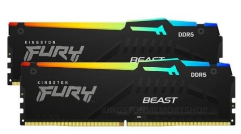 Pamięć DDR5 Kingston Fury Beast 32GB 2x16GB 5200MHz CL36 RGB