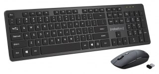 Zestaw bezprzewodowy klawiatura mysz Rebeltec MAXIM 2,4GHz 10m QWERTY