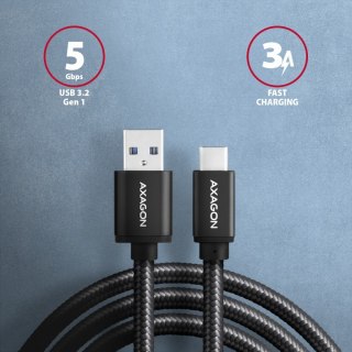 Kabel USB-C USB-A AXAGON BUCM3-AM20AB 2m 3A SuperSpeed czarny
