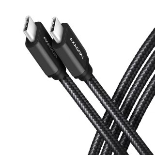 Kabel AXAGON BUCM3-CM20AB USB-C 2m PD 60W szybkie ładowanie czarny