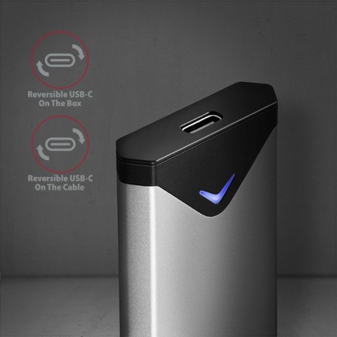 Obudowa zewnętrzna AXAGON EEM2-UG2 USB-C 3.2 Gen 2 aluminiowa NVMe M.2