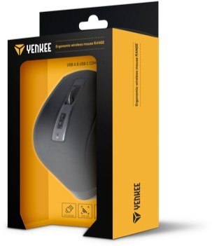 Mysz bezprzewodowa YENKEE RANGE ergonomiczna 2400 DPI dla biura