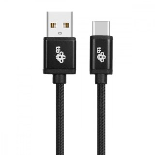 Kabel USB-USB C 3 m czarny szybkie ładowanie do smartfona i laptopa