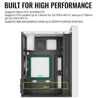 Obudowa AeroCool CS-109 RGB Mini Tower biała z USB 3.0