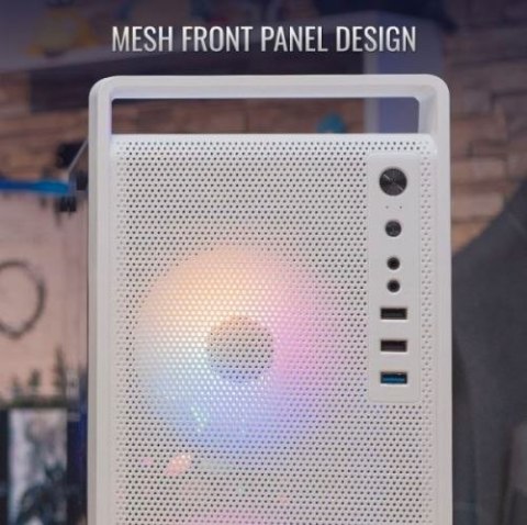 Obudowa AeroCool CS-109 RGB Mini Tower biała z USB 3.0