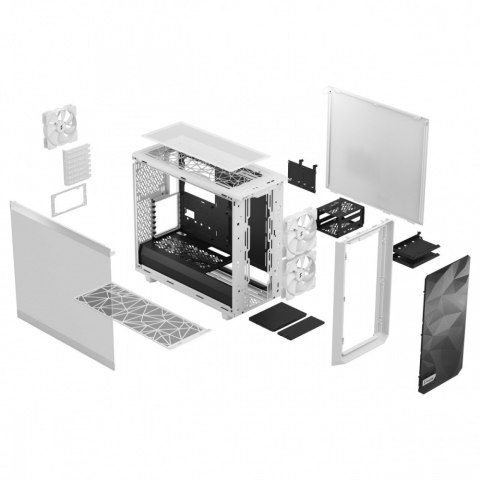Obudowa Fractal Design Meshify 2 Lite White TG Clear Midi Tower wydajna