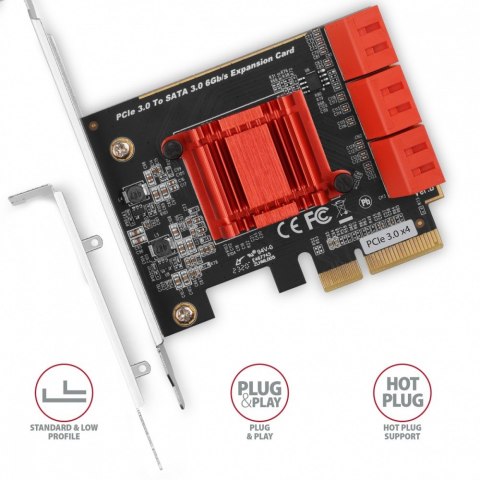 Kontroler PCIe AXAGON PCES-SA6 wewnętrzny SATA 6G 6 portów