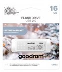Pendrive GOODRAM UME2 16GB USB 2.0 biały z wzorem
