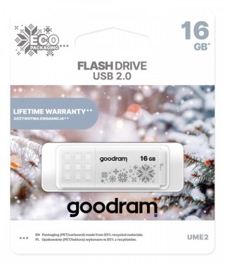 Pendrive GOODRAM UME2 16GB USB 2.0 biały z wzorem